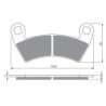 2 Kit plaquettes frein Polaris ACE 570 EFI Euro Av Ga et Av Dr Nc - EBC FA452R - Raven 101-313