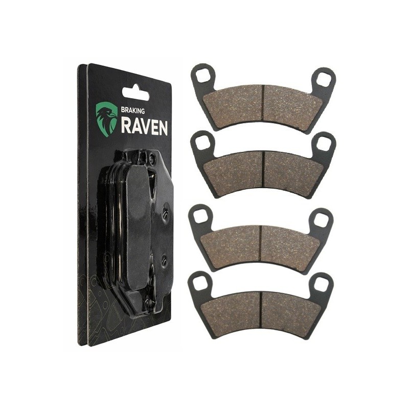 2 Kit plaquettes frein Polaris Sportsman 325 ACE EURO EFI Av Ga et Av Dr Nc - EBC FA452R - Raven 101-313