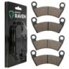 2 Kit plaquettes frein Polaris Sportsman 325 ACE EURO EFI Av Ga et Av Dr Nc - EBC FA452R - Raven 101-313