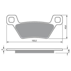 2 Kit plaquettes frein Kymco MXU 550 i 4x4 LOF Av Ga et Av Dr Nc - EBC FA600TT - Raven 101-316