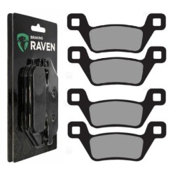 2 Kit plaquettes frein Kymco MXU 700 i 4x4 LOF Av Ga et Av Dr Nc - EBC FA600TT - Raven 101-316