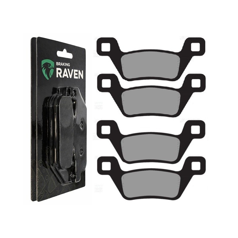 2 Kit plaquettes frein Kymco MXU 700 i 4x4 LOF Av Ga et Av Dr Nc - EBC FA600TT - Raven 101-316
