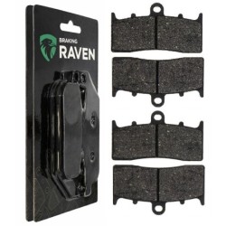 2 Kit plaquettes frein Bmw K 1600 B GT GTL GTSE Av Ga et Av Dr Nc - EBC FA613TT - Raven 101-318