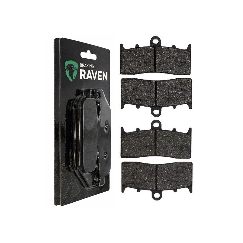 2 Kit plaquettes frein Bmw K 1600 B Bagger  Av Ga et Dr 34117728945 - EBC FA613TT - Raven 101-318