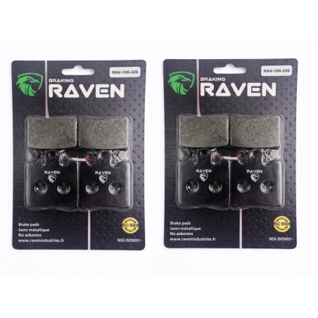 2 Kit plaquettes frein Triumph Trophy 1215  Av Ga et Av Dr Nc - EBC FA423/4 - Raven 101-326
