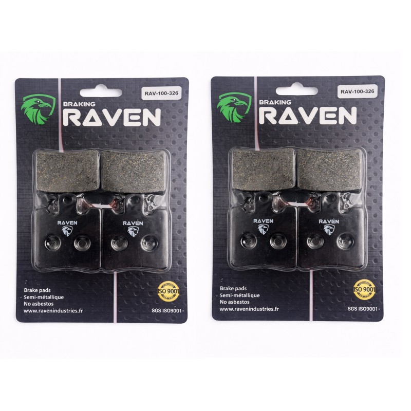 2 Kit plaquettes frein Yamaha XV 1900 A Midnight Star Av Ga et Av Dr Nc - EBC FA423/4 - Raven 101-326