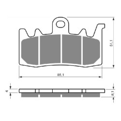 2 Kit plaquettes frein Ducati Scrambler 1100  Av Ga et Av Dr Nc - EBC FA630 - Raven 101-328
