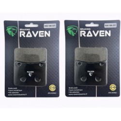 2 Kit plaquettes frein Sym Maxsym 600 i (ABS) Av Ga et Dr Nc - EBC SFA627 - Raven 101-331