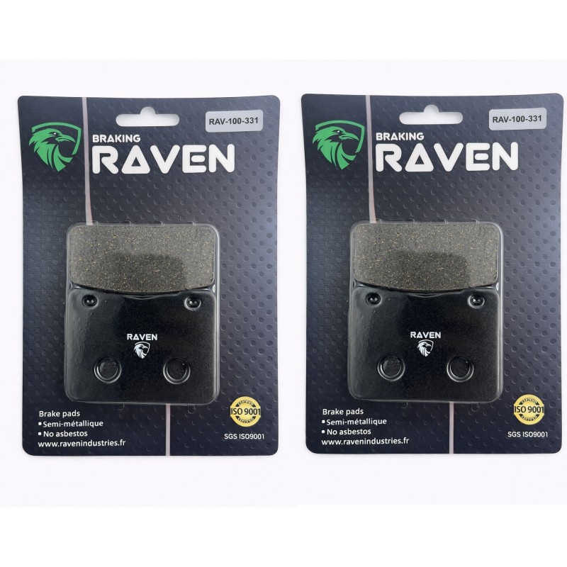 2 Kit plaquettes frein Sym Maxsym 600 i (ABS) Av Ga et Av Dr Nc - EBC SFA627 - Raven 101-331