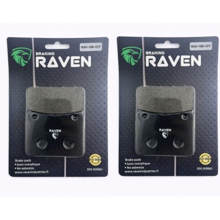 2 Kit plaquettes frein Sym Maxsym 600 i (ABS) Av Ga et Av Dr Nc - EBC SFA627 - Raven 101-331