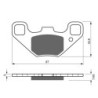 2 Kit plaquettes frein Honda TRX 350 FourTrax  Av Ga et Av Dr Nc - EBC H342 - Raven 101-342