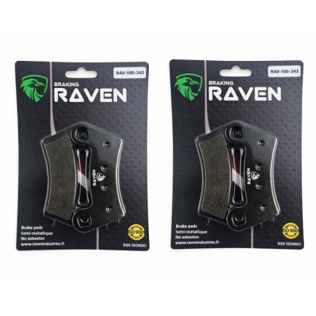 2 Kit plaquettes frein Polaris Outlaw 525  Av Ga et Dr Nc - EBC FA456R - Raven 101-343