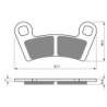 2 Kit plaquettes frein Polaris RZR 570  Av Ga et Av Dr Nc - EBC FA456R - Raven 101-343