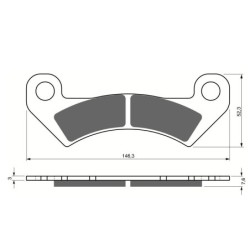 2 Kit plaquettes frein Arctic-cat Wildcat 1000 4 4X LTD Av Ga et Av Dr Nc - EBC FA610 - Raven 101-347