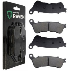 2 Kit plaquettes frein Harley-davidson XL 883 L N Iron R Av Ga et Av Dr Nc - EBC FA640 - Raven 101-359