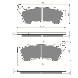 2 Kit plaquettes frein Harley-davidson XL 883 L N Iron R Av Ga et Av Dr Nc - EBC FA640 - Raven 101-359