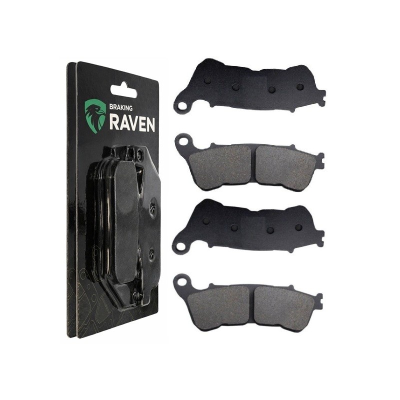 2 Kit plaquettes frein Harley-davidson XL 1200 tt version Av Ga et Av Dr Nc - EBC FA640 - Raven 101-359