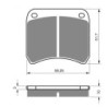 2 Kit plaquettes frein Triumph TSS 750  Av Ga et Av Dr Nc - EBC FA16 - Raven 101-365
