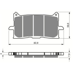 2 Kit plaquettes frein Honda CB 650 Nighthawk  Av Ga et Dr Nc - EBC FA679HH - Raven 101-379