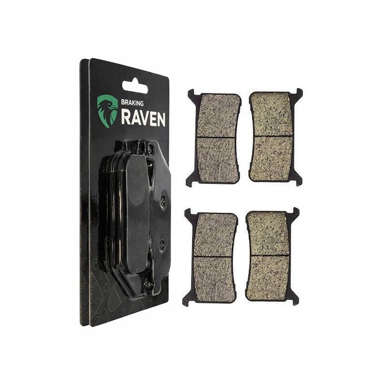 2 Kit plaquettes frein Honda VFR 800 Interceptor  Av Ga et Av Dr Nc - EBC FA700 - Raven 101-386