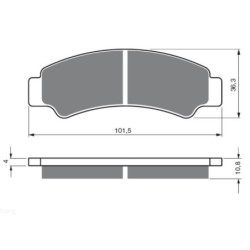 2 Kit plaquettes frein Cf-moto Snyper 800  Av Ga et Av Dr Nc - EBC SFA708 - Raven 101-389