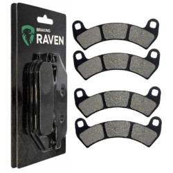 2 Kit plaquettes frein Polaris General 1000 XP 4P (R03) Av Ga et Av Dr Nc - EBC FA680 - Raven 101-391