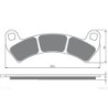 2 Kit plaquettes frein Polaris RZR XP toutes versions Av Ga et Av Dr Nc - EBC FA680 - Raven 101-391