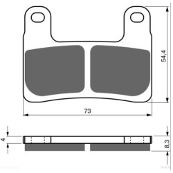 2 Kit plaquettes frein Bmw S 1000 R Av Ga et Av Dr Nc - EBC FA724 - Raven 101-397