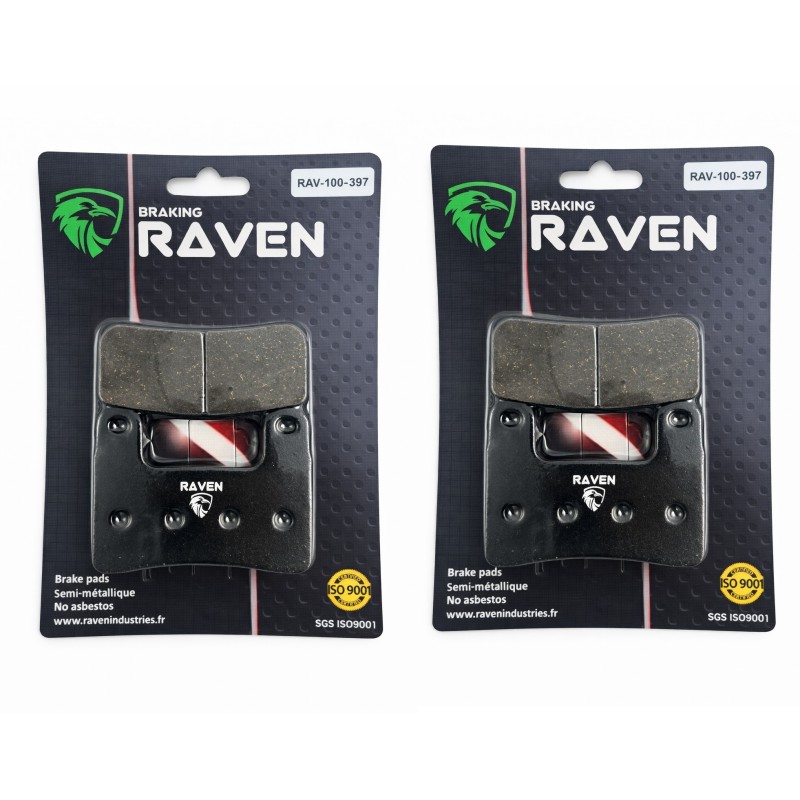 2 Kit plaquettes frein Bmw S 1000 XR  Av Ga et Av Dr 34211242604 - EBC FA724 - Raven 101-397