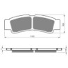 2 Kit plaquettes frein Kawasaki Teryx KRX 1000  Av Ga et Dr 34211242604 - EBC FA724 - Raven 101-412