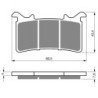 2 Kit plaquettes frein Bmw S 1000 RR  Av Ga et Av Dr 34117106087 - EBC FA707 - Raven 101-415