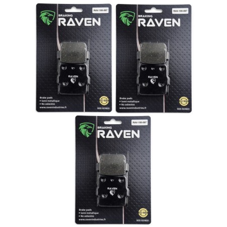3 Kit plaquettes frein Honda TRX 300 Sportrax  Av G, Av D et Ar 06435-HA5-671 - EBC FA84 - Raven 102-007