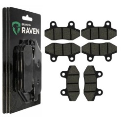 3 Kit plaquettes frein Italjet Bazooka 650  Av G, Av D et Ar Nc - EBC FA86 - Raven 102-011