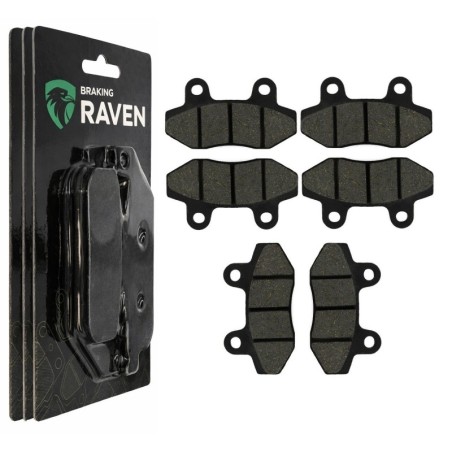 3 Kit plaquettes frein Italjet Bazooka 650  Av G, Av D et Ar Nc - EBC FA86 - Raven 102-011