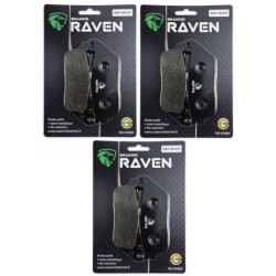 3 Kit plaquettes frein Triumph Adventurer 900  Av G, Av D et Ar T2020077 - EBC FA196/226 - Raven 102-014