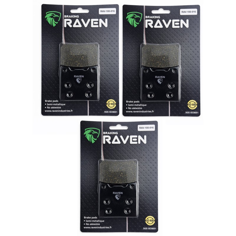 3 Kit plaquettes frein Suzuki GSX 500  Av G, Av D et Ar 69130-21E00 - EBC FA63 - Raven 102-016