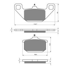 3 Kit plaquettes frein Kawasaki GPZ 900R  Ar, Av Ga et Av Dr 43082-1029 - EBC FA85 - Raven 102-037