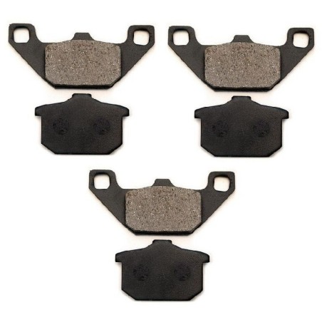3 Kit plaquettes frein Kawasaki Voyager 1300  Av G, Av D et Ar 43082-1057 - EBC FA85 - Raven 102-037
