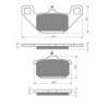 3 Kit plaquettes frein Kawasaki Voyager Xll 1200  Av G, Av D et Ar 43082-1080 - EBC FA85 - Raven 102-037