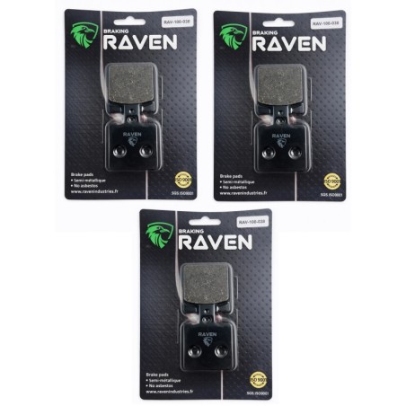3 Kit plaquettes frein Moto-guzzi Florida 650  Av G, Av D et Ar Nc - EBC FA47 - Raven 102-038