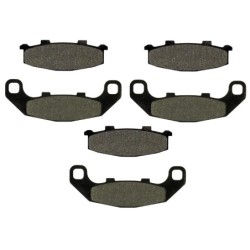 3 Kit plaquettes frein Kawasaki GPX 250 RII Av G, Av D et Ar 43082-1125 - EBC FA141 - Raven 102-044