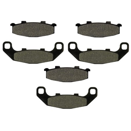 3 Kit plaquettes frein Kawasaki GPX 250 RII Av G, Av D et Ar 43082-1125 - EBC FA141 - Raven 102-044