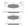3 Kit plaquettes frein Kawasaki GPX 250 RII Av G, Av D et Ar 43082-1125 - EBC FA141 - Raven 102-044