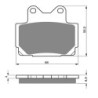 3 Kit plaquettes frein Yamaha RZ 250 RR Av G, Av D et Ar 4AP-W0046-00 - EBC FA104 - Raven 102-067
