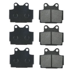 3 Kit plaquettes frein Yamaha RZ 350  Av G, Av D et Ar 1KT-W0046-52 - EBC FA104 - Raven 102-067
