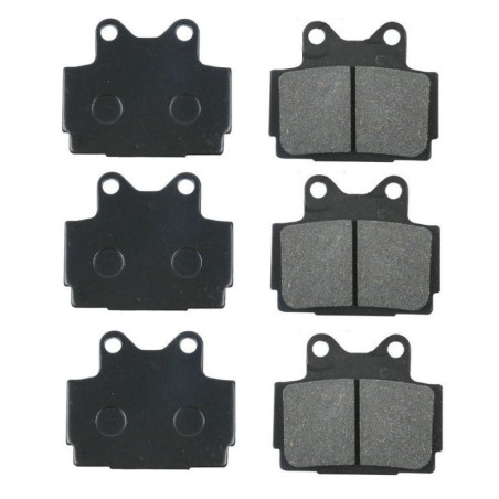 3 Kit plaquettes frein Yamaha RZR 250  Av G, Av D et Ar 51L-W0046-02 - EBC FA104 - Raven 102-067