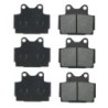 3 Kit plaquettes frein Yamaha RZR 250  Av G, Av D et Ar 51L-W0046-02 - EBC FA104 - Raven 102-067