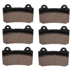 3 Kit plaquettes frein Yamaha XVZ 1300 Royal Star  Av G, Av D et Ar 4NK-W0046-00 - EBC FA123 - Raven 102-073