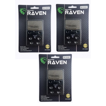 3 Kit plaquettes frein Moto-guzzi Florida 650 V65 Av G, Av D et Ar Nc - EBC FA18 - Raven 102-081