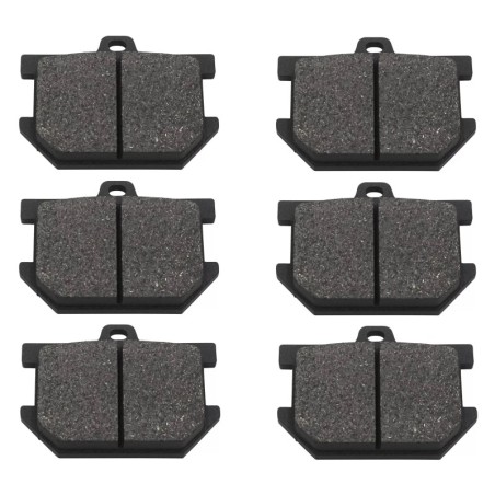 3 Kit plaquettes frein Yamaha XS 750  Av G, Av D et Ar 2M0-W0046-00 - EBC FA34 - Raven 102-082